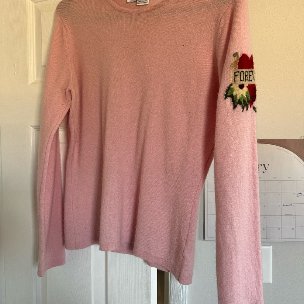 100% Cashmere from Scotland Pink Women's Sweater